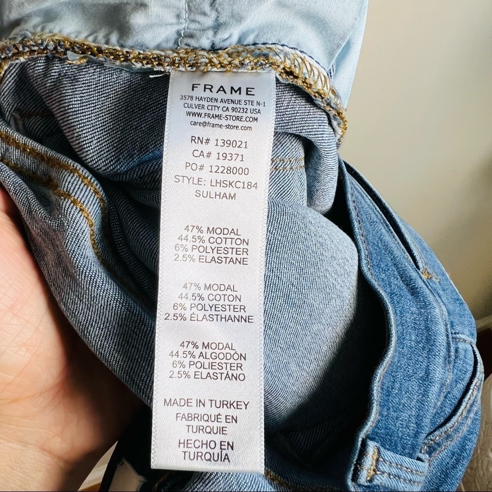 FRAME Denim Le High Skinny Crop Jeans Size 26 - Picture 11 of 11